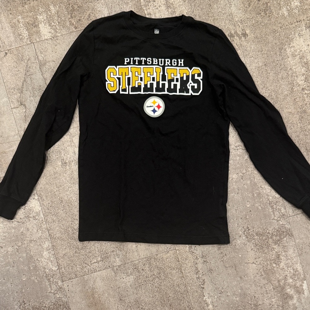 NFL 🏈 Pittsburgh Steelers Black and Gold Long Sleeve Tee
